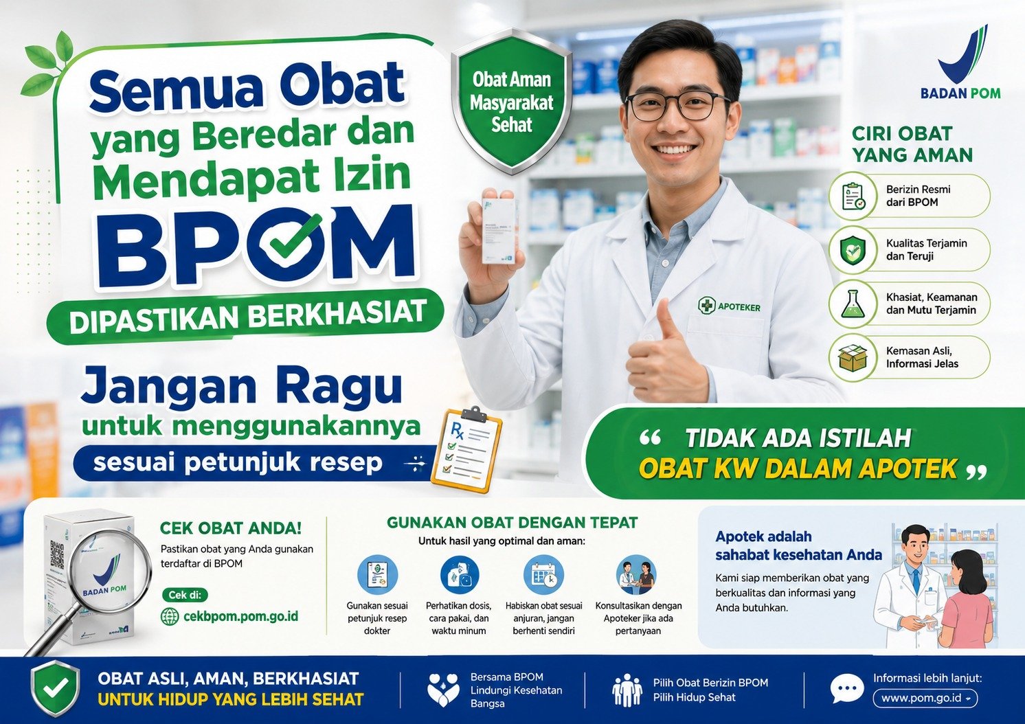 Tidak ada istilah KW untuk obat di Apotek